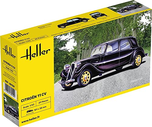 Heller 80159 Modellbausatz Citroën 11 CV, Schwarzem von Pippi Langstrumpf
