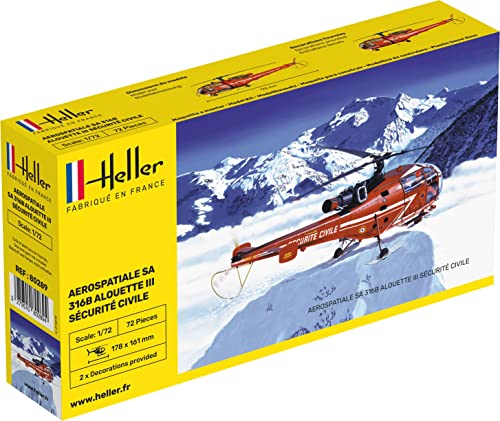 Heller 80289 Modellbausatz Aerospatiale Alouette III Sécurité Civile von Pippi Langstrumpf