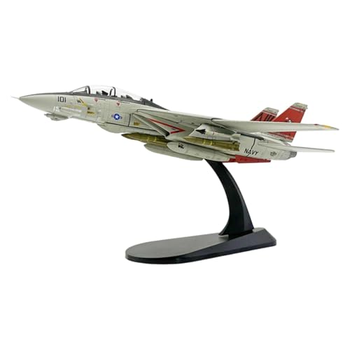Hellery 1/100 F 14D Fighter Model Collection Vielseitiger Profi für Tischdekoration Miniatur mit Ausstellungsständer von Hellery