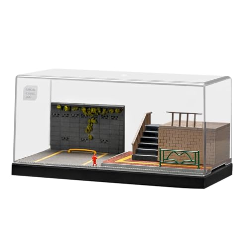 Hellery 1/64 Skala Modell Auto Display Fall Ornament Treppe Parkplatz Display Box von Hellery