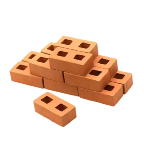 Hellery 13 Teiliges Mini Modellbau Modellmaterial mit Loch Im Maßstab 1:12, Dioramen Szene für Zubehör, DIY Feengarten, Rot von Hellery