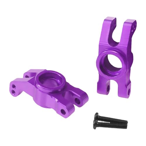 Hellery 2 Stück RC Auto Hinterradnabe Metall Ersatzteil Aluminiumlegierung Upgrade Kompatibel mit 1 14 Fernbedienungsauto für Modellbau Hobby, Lila von Hellery