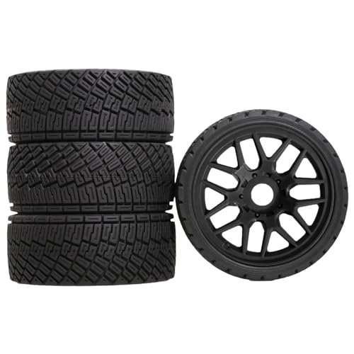Hellery 4 Stück RC Auto Reifen Reifen Modellauto Reifen Ersatzreifen Aus Robustem PP für Verbesserte Traktion Und Hohe Stabilität für 1/7 Und 1/, Schwarz Hellery 4 Stück RC Auto Reifen Reifen Modellauto Reifen Ersatzreifen Aus Robustem PP für Verbesserte Traktion Und Hohe Stabilität für 1/7 Und 1/, Schwarz von Hellery