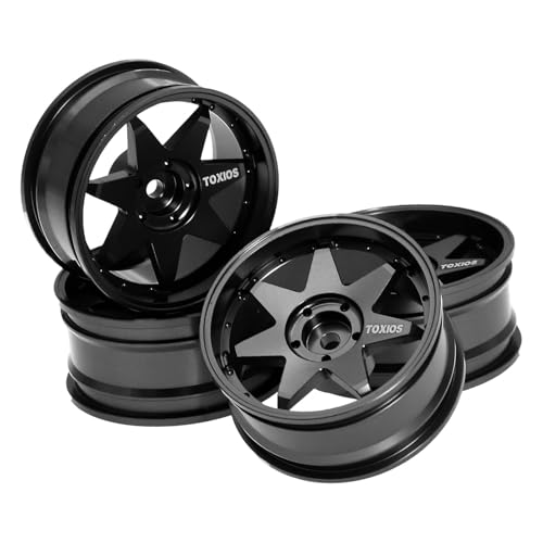 Hellery 4 Stück RC Felgen Radnaben Räder Modellauto Zubehör Aus Robustem Metall für Hohe Stoßfestigkeit für 1 10 Modelle Wie D, Schwarz Hellery 4 Stück RC Felgen Radnaben Räder Modellauto Zubehör Aus Robustem Metall für Hohe Stoßfestigkeit für 1 10 Modelle Wie D, Schwarz von Hellery