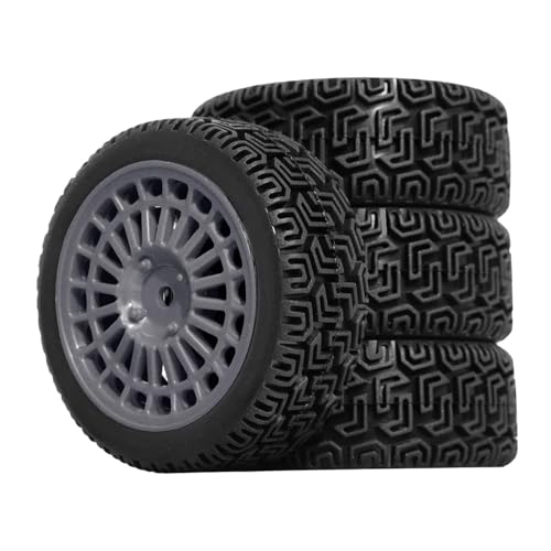 Hellery 4 Stück RC Rad Und Reifen Upgrade, 12 Mm Sechskant, Schwarz, Modell, DIY Ersatzteile, Professioneller DIY Zubehörersatz für 1:10 TT01, Grau Hellery 4 Stück RC Rad Und Reifen Upgrade, 12 Mm Sechskant, Schwarz, Modell, DIY Ersatzteile, Professioneller DIY Zubehörersatz für 1:10 TT01, Grau von Hellery