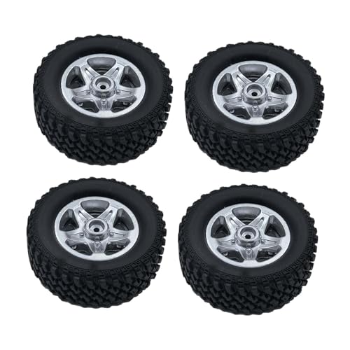 Hellery 4 Teiliges RC Auto Räder Und Reifen Set für MN82 MN78 Im Maßstab 1:12, Reparatur von, Leichtes Upgrade Ersatzteil von Hellery