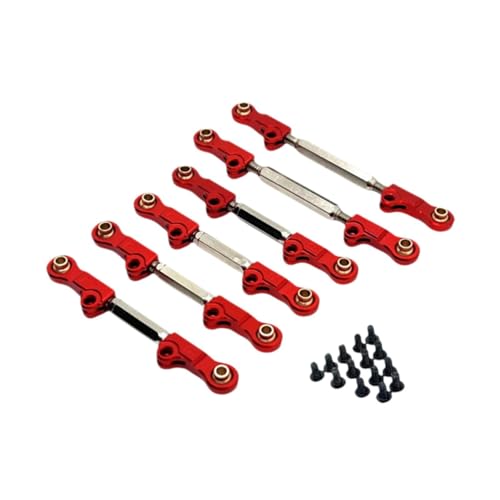 Hellery 6 Stück RC Lenkstangen, Metallverbindungsteile für P73200 P73240 Im Maßstab 1:7, Rot Hellery 6 Stück RC Lenkstangen, Metallverbindungsteile für P73200 P73240 Im Maßstab 1:7, Rot von Hellery