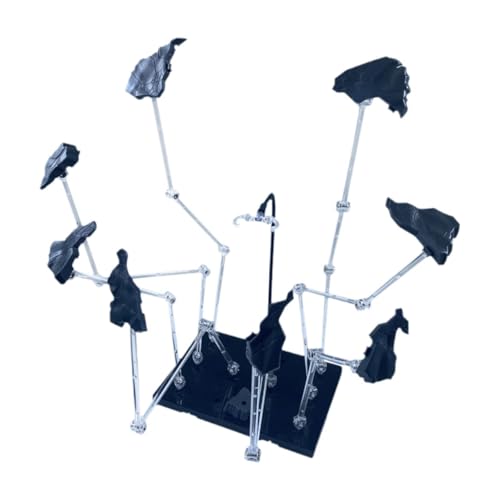 Hellery Actionfigurenständer, Figurenzubehör, Leicht, Puppenmodellhalterung, Stabil, Sockel mit Effektdekor, Grau Hellery Actionfigurenständer, Figurenzubehör, Leicht, Puppenmodellhalterung, Stabil, Sockel mit Effektdekor, Grau von Hellery