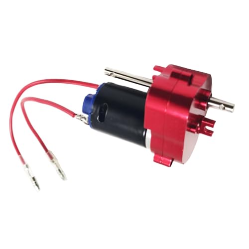 Hellery Box mit 370 Fernbedienung Auto Modell Zubehör 4mm Stecker Einfache Installation Motor Getriebe Box für MN78, Rot Hellery Box mit 370 Fernbedienung Auto Modell Zubehör 4mm Stecker Einfache Installation Motor Getriebe Box für MN78, Rot von Hellery