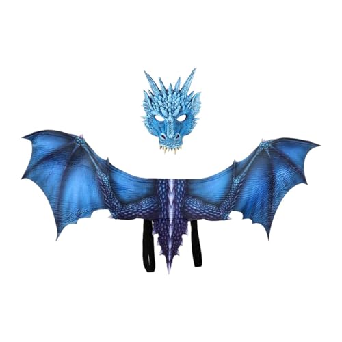 Hellery Drachenkostüm für Erwachsene, Party Geschenke für Maskeraden, Nachtclubs, Kostüme, BLAU von Hellery