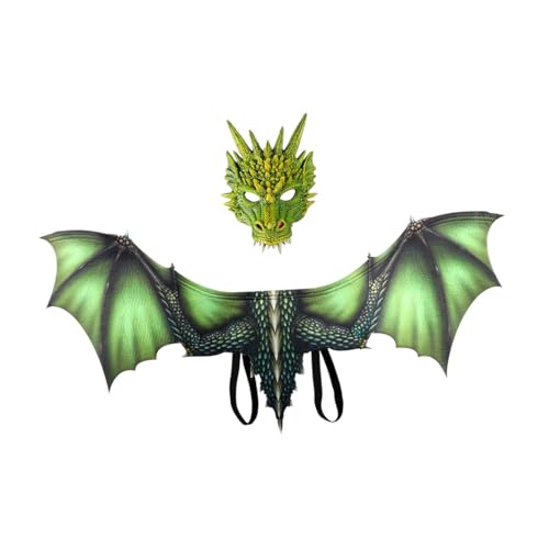 Hellery Drachenkostüm für Erwachsene, Party Geschenke für Maskeraden, Nachtclubs, Kostüme, GRÜN von Hellery