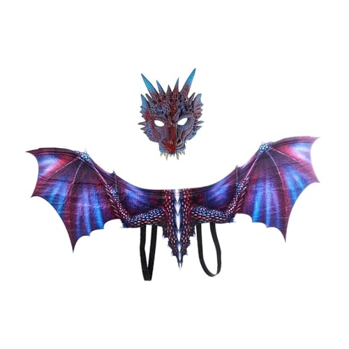 Hellery Drachenkostüm für Erwachsene, Party Geschenke für Maskeraden, Nachtclubs, Kostüme, LILA von Hellery