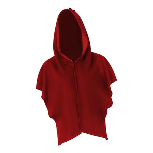 Hellery Halloween Cowl Mittelalterlicher Umhang mit Kapuze Aus Polyester Und Leinen für Cosplay Verkleidungen Und Festivals, Rot Hellery Halloween Cowl Mittelalterlicher Umhang mit Kapuze Aus Polyester Und Leinen für Cosplay Verkleidungen Und Festivals, Rot von Hellery