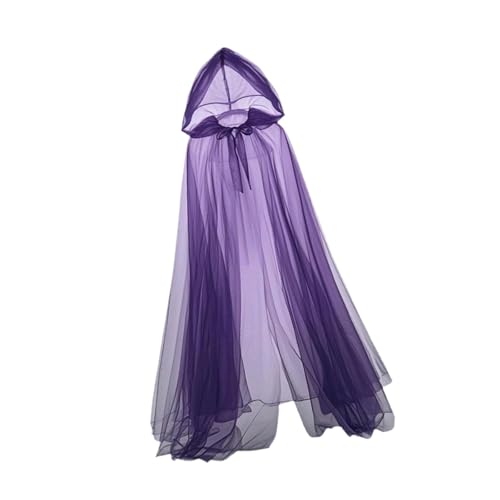 Hellery Halloween Hexenumhang Hexencape mit Kapuze Zum Tragen Maskerade Geburtstag von Hellery