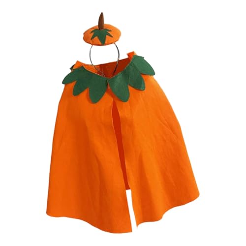 Hellery Kinder Kürbis Umhang Outfit für Maskerade Rollenspiel Urlaub Hellery Kinder Kürbis Umhang Outfit für Maskerade Rollenspiel Urlaub von Hellery