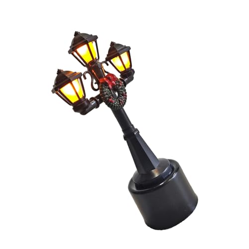 Hellery Miniatur Straßenlaternenmodell, 1:12 Ornamentzubehör, Puppenhauszubehör Miniatur Weihnachtsstraßenlampe, DREI Köpfe Hellery Miniatur Straßenlaternenmodell, 1:12 Ornamentzubehör, Puppenhauszubehör Miniatur Weihnachtsstraßenlampe, DREI Köpfe von Hellery