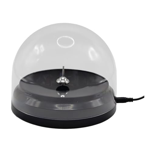 Hellery Motion Toy Desktop Home Ornament mit Transparenter Abdeckung, Rotierende Gyro Dekoration für Arbeitsplattenpartys, Wohnzimmer, Büro von Hellery