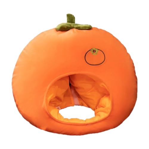 Hellery Persimmon Hut, Weicher Cartoon Obst Kopfbedeckungshut für Den Urlaub, Winter, Halloween von Hellery