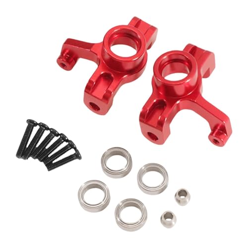 Hellery RC Auto Lenkbecher, RC Lenkbeschläge, Lagersatz, Metallbeschläge für 1/14 144016 144018, Rot von Hellery