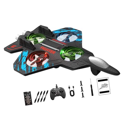 Hellery RC Flugzeug für Jungen, Ferngesteuertes Outdoor Modell mit 360° Drehung, Geeignet für 8–12 Jahre, Blau von Hellery
