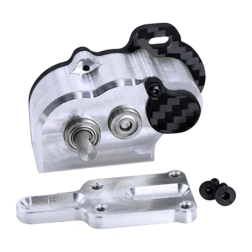 Hellery RC Getriebe Kompletter Getriebesatz Verteilergetriebe mit Metallgehäuse Und Stahlzahnrädern Aus CNC Aluminium für 1/10 Crawler Capra SCX10 III AR45, Silber Hellery RC Getriebe Kompletter Getriebesatz Verteilergetriebe mit Metallgehäuse Und Stahlzahnrädern Aus CNC Aluminium für 1/10 Crawler Capra SCX10 III AR45, Silber von Hellery