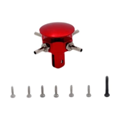 Hellery RC Rotorkopf RC Hubschrauber Zubehör Praktische Premium Funktionale Reißfest Reparatur Aluminium für K124 K170 Ersetzen, Rot von Hellery