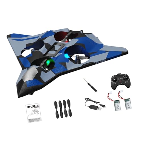 Hellery Schaum Fernbedienung Flugzeug Kampfjet Modell Rolle Geschenke für Kinder Jungen Tragbare Leichte Hobby Segelflugzeug RC Flugzeug, Blau von Hellery