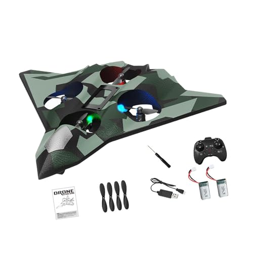 Hellery Schaum Fernbedienung Flugzeug Kampfjet Modell Rolle Geschenke für Kinder Jungen Tragbare Leichte Hobby Segelflugzeug RC Flugzeug, GrÜn von Hellery