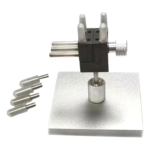 Hellery Tischschraubstock für Modellbau und Uhrenreparatur, Aluminiumklemme, mit quadratischer Basis von Hellery
