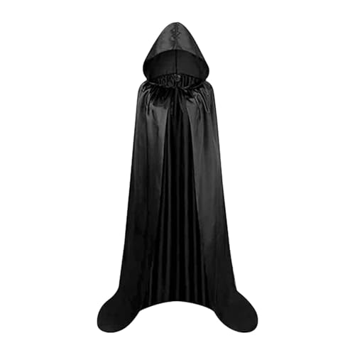 Hellery mit Kapuze, Halloween Cosplay Kostüm, Bequeme Kapuze für Kinder, Halloween, Kostüm, Black M von Hellery