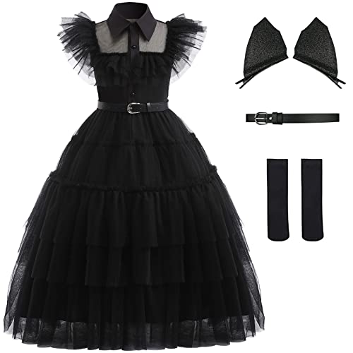 Hellet Cosplay Kostüm für Mädchen, schwarze Prinzessin Kostüm für Halloween, Schulparty Hellet Cosplay Kostüm für Mädchen, schwarze Prinzessin Kostüm für Halloween, Schulparty von Hellet