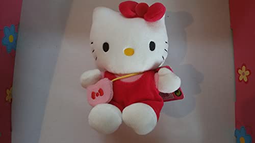Hello Kitty – 021493 – Jouet Premier Age – Bean Bag Plüsch – Verkleidung Kleid Rosa – Tasche blau – 15 cm von Sanrio