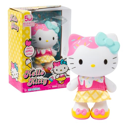 Hello Kitty - 10 cm hohe Eiscreme-Puppe mit zartem Duft, 5 Gelenkpunkte, Kleid aus Stoff mit abnehmbaren Schuhen, ab 3 Jahren Hello Kitty - 10 cm hohe Eiscreme-Puppe mit zartem Duft, 5 Gelenkpunkte, Kleid aus Stoff mit abnehmbaren Schuhen, ab 3 Jahren von Hello Kitty