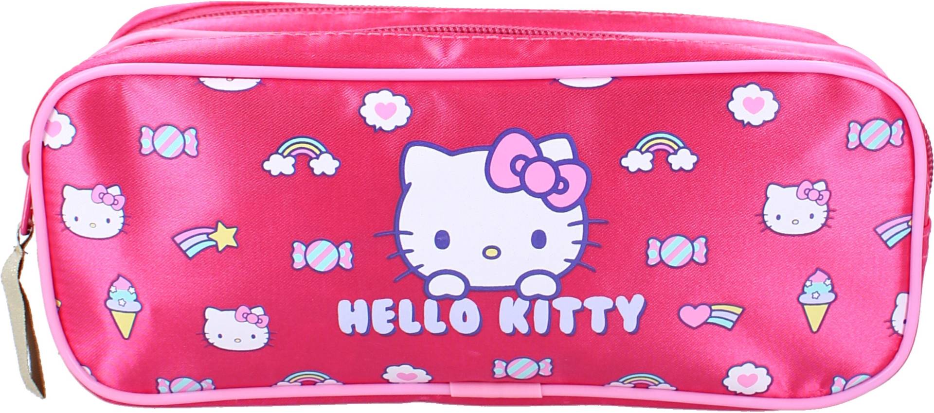 Hello Kitty Doppel-Federmäppchen Follow The Rainbow, Rosa von Hello Kitty
