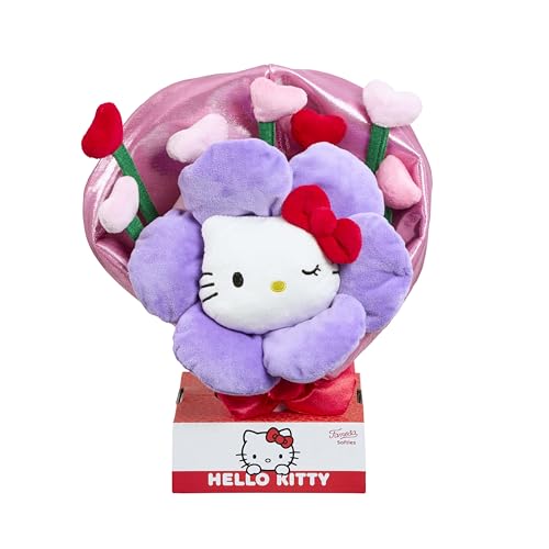 Hello Kitty Flower Bouquet, 28cm Soft Plush Toy, Cute Character Holding Colourful Flowers, Official Licensed Sanrio Merchandise, for Fans, Suitable for Ages 4+ von Hello Kitty