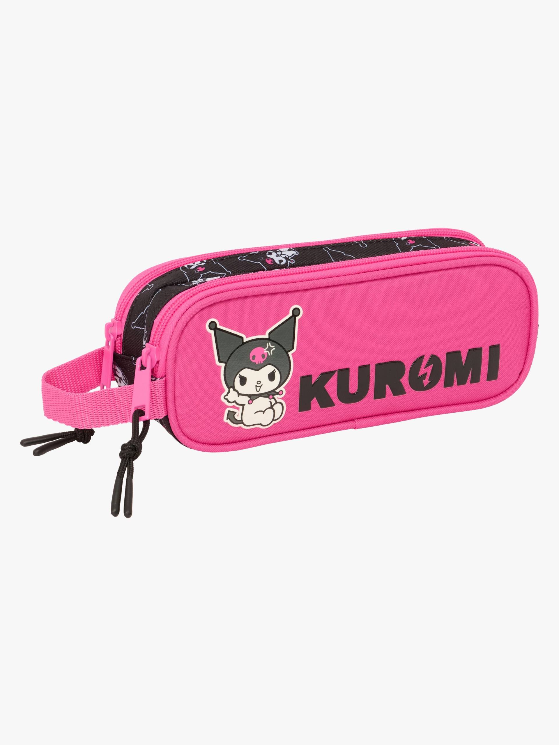 Hello Kitty Kuromi Doppel-Federmäppchen, Rosa-schwarz von Hello Kitty