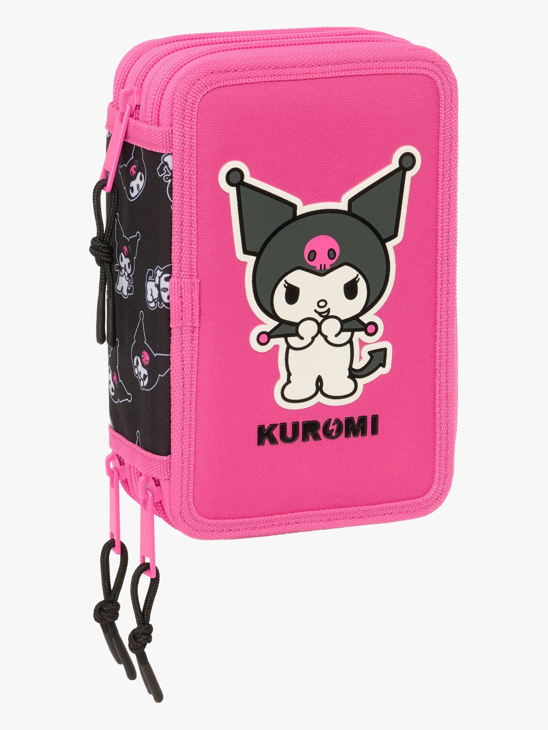 Hello Kitty Kuromi Dreifach-Federmäppchen, Rosa-schwarz von Hello Kitty