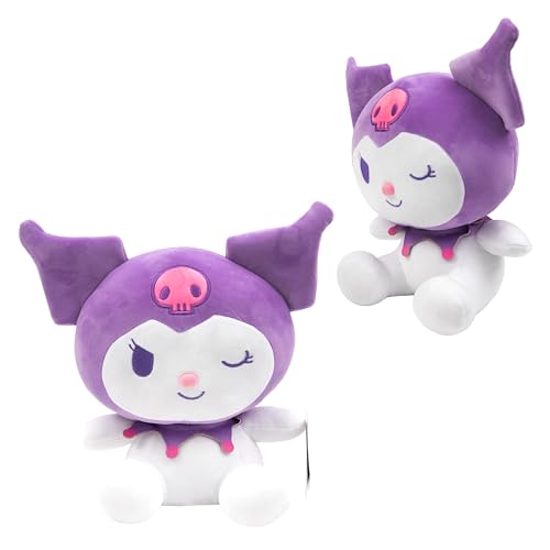 Hello Kitty Kuromi Plush, 30cm Purple Soft Toy, Cute Kuromi Character in Stylish Purple Outfit, Official Licensed Merchandise, Gift for Hello Kitty Fans and Collectors, Suitable for Ages 4+ von Giochi Preziosi