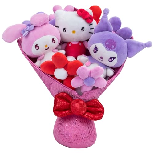 Hello Kitty and Friends - 30,5 cm großer Plüsch-Valentinstagsstrauß – 9 Plüschtiere im Lieferumfang enthalten – offizielles Sanrio-Produkt von Jazwares von Hello Kitty