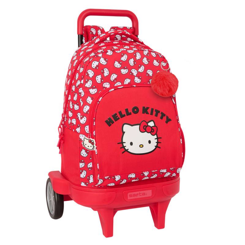 Schulrucksack Hello Kitty Iconic Weiß Rot 33 x 45 x 22 cm von Hello Kitty