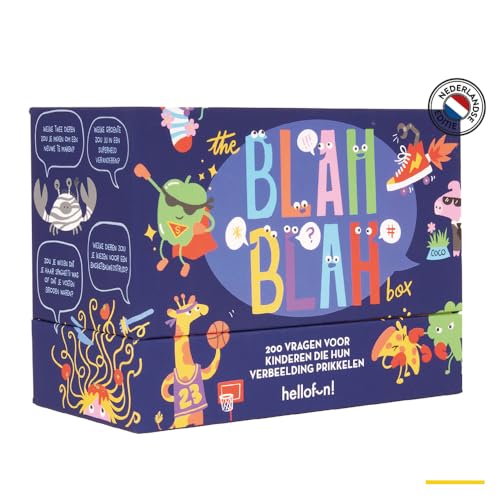 THE BLAH BLAH BOX I Das Spiel, bei dem Sie nicht aufhören können zu reden I Ab 5 Jahren I 100 Karten I 200 Fragen. von Hellofun!