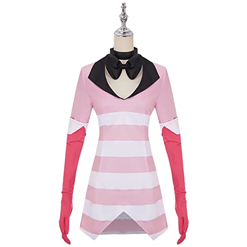 Helltaker Damen Herren Engelstaub Cosplay Rot Kostüm Sweatshirt Outfit mit Handschuhen Halloween Weihnachten Kostüm, weiblich, Medium von Helltaker