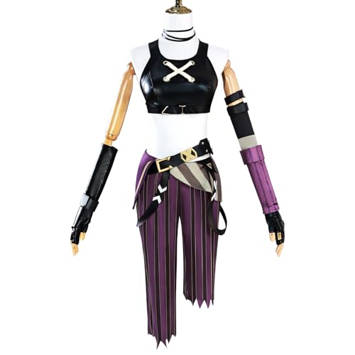 Helltaker Jinx Cosplay-Kostüm, Oberteil, Hose, Gürtel mit Handschuhen, Kopfbedeckung, komplettes Set für Halloween-Party Helltaker Jinx Cosplay-Kostüm, Oberteil, Hose, Gürtel mit Handschuhen, Kopfbedeckung, komplettes Set für Halloween-Party von Helltaker
