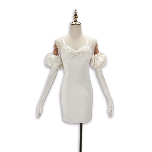 Helltaker Sua Cosplay-Kostüm für Damen, Alien, weiße Blumenärmel, Slip-Kleid für Halloween-Party, Weiss/opulenter Garten, L Helltaker Sua Cosplay-Kostüm für Damen, Alien, weiße Blumenärmel, Slip-Kleid für Halloween-Party, Weiss/opulenter Garten, L von Helltaker