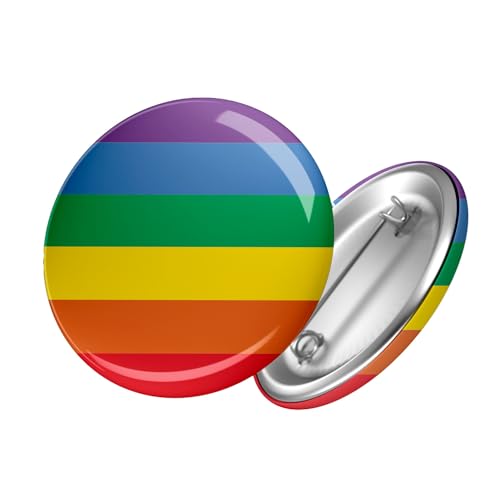 Hellweg Druckerei Button Anstecker Gay Pride Regenbogen Flagge LGBTQ Plus Geschenk Idee Abzeichen Pin von Hellweg Druckerei
