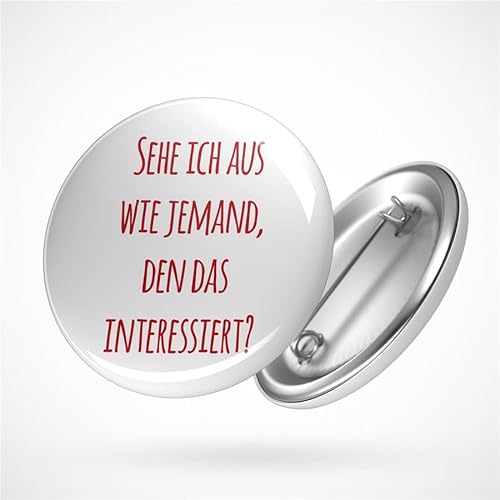 Hellweg Druckerei Button Anstecker Sehe ich aus wie jemand den das interessiert Badge Abzeichen Hellweg Druckerei Button Anstecker Sehe ich aus wie jemand den das interessiert Badge Abzeichen von Hellweg Druckerei