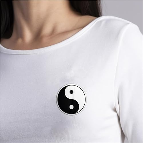 Hellweg Druckerei Button Anstecker Yin und Yang China Yoga Joga Harmonie Liebe Geschenk Idee Abzeichen Pin von Hellweg Druckerei