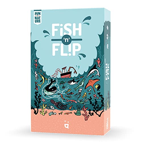Helvetiq Fish 'n' Flip | Kartenspiel | ab 7 Jahren | 1-4 Spieler | 20 Minuten Spieldauer von Helvetiq