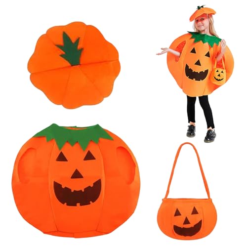 Halloween Kürbis Kostüm, Kostüm Kürbis Outfit, Kinder Halloween Kleidung, Cosplay Outfits Für Junge Mädchen, Kleidung Für Verkleidung Cosplay Party, Mit Mütze Und Kürbishut Tasche Halloween Kürbis Kostüm, Kostüm Kürbis Outfit, Kinder Halloween Kleidung, Cosplay Outfits Für Junge Mädchen, Kleidung Für Verkleidung Cosplay Party, Mit Mütze Und Kürbishut Tasche von Helweet