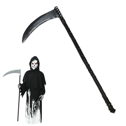 Halloween Sense, Sensenmann Sense, Todessense, Sensenmann Zubehör, Kunststoff-Sense halloween, für Halloween Cosplay, Karneval, Fasching, Mottoparty, Zerlegbar Platzsparend, Länge 81 CM Halloween Sense, Sensenmann Sense, Todessense, Sensenmann Zubehör, Kunststoff-Sense halloween, für Halloween Cosplay, Karneval, Fasching, Mottoparty, Zerlegbar Platzsparend, Länge 81 CM von Helweet